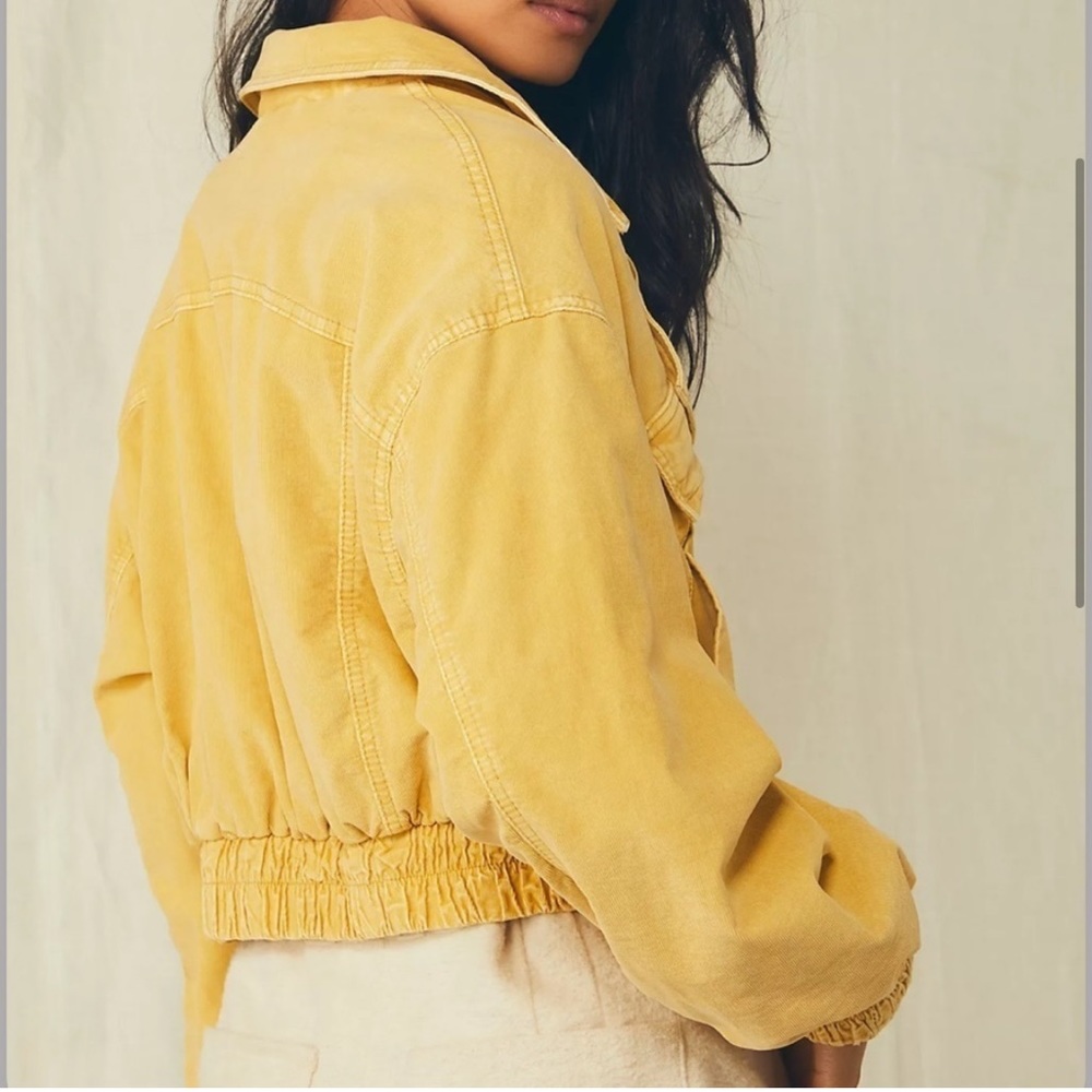 NWOT Free People Sure Thing Corduroy Bomber Jacket - Picture 3 of 4